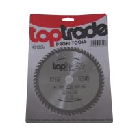 TOPTRADE kotúč pílový, na drevo, s SK plátkami, 60 zubov, 180 x 2,2 x 20/16 mm (1)