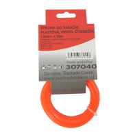 TOPTRADE struna do kosačky, plastová, prierez štvorec, 1,3 mm x 15 m (3)