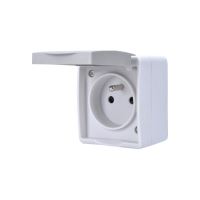 zásuvka do vlhka IP54, sivá (1)