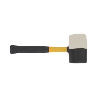 TOPTRADE kladivo gumené, čierne/biela, sa sklolaminátovou násadou, O 55 mm / 450 g, profi (4)