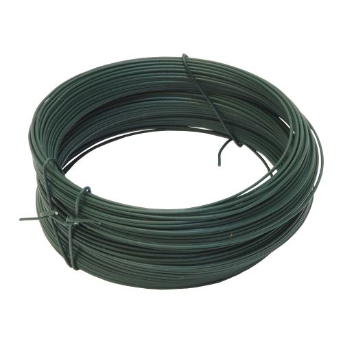 TOPTRADE drôt viazací, poplastovaný, zelený, O 1,25 mm / 50 m