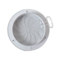 TOPTRADE mriežka vetracia, plastová, biela, guľatá, O 135/100 mm (4)