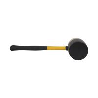 TOPTRADE kladivo gumené, čierne/biela, sa sklolaminátovou násadou, O 55 mm / 450 g, profi (8)