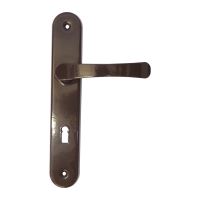 kľučka hliníková, hnedá, na kľúč, 72 mm