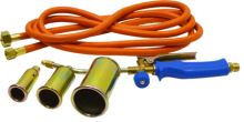 TOPTRADE horák PB, hadica 3m,regulátor tlaku,zmieš.komora O30,40,50x450mm,profi