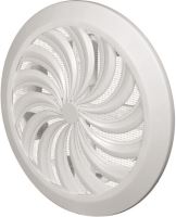 TOPTRADE mriežka vetracia, plastová, biela, guľatá, O 135/100 mm