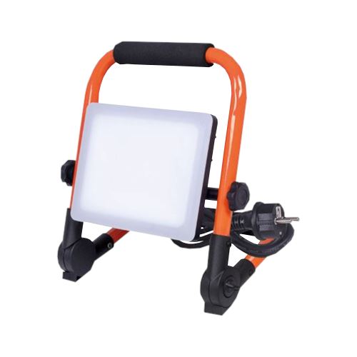 reflektor LED, so sklopným stojanom, 30W, 2700lm, 4000K, kábel so zástrčkou, IP65