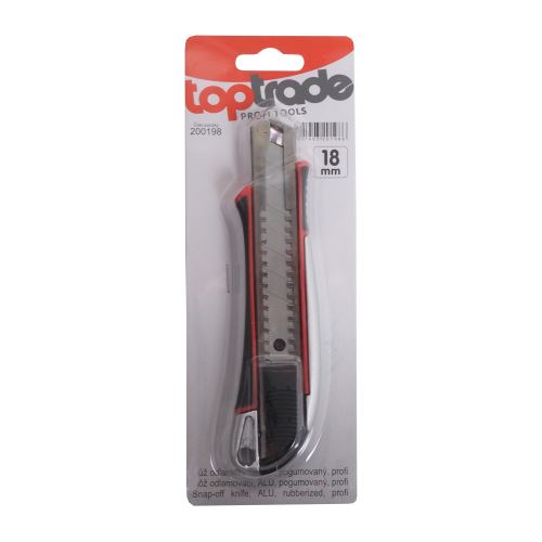 TOPTRADE nôž odlamovací, ALU, pogumovaný, 18 mm, profi (2)