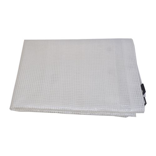TOPTRADE plachta krycia, priehľadná, s kovovými okami, 4 x 5 m, 120 g / m2 - BAZÁR -
