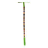 TOPTRADE náradie záhradné, detské, kovové - hrable 7 zubov, dlhá násada, 63 cm (2)