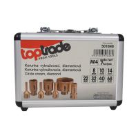 TOPTRADE korunka vykružovacia, diamantová, M14, sada 7 ks (1)