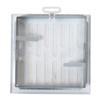 TOPTRADE mriežka vetracia, kovová, biela, so sieťkou, 155 x 155 /140x140mm,vývod 130x130mm (2)