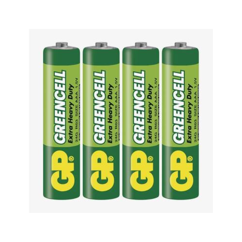 batérie GP Greencell, zinkovo - chloridová, R03, mikroceruzka AAA, blister 4 ks, 1,5 V (1)