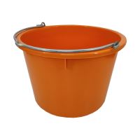 TOPTRADE vedro plastové, extra pevné, oranžové, 20 l, s certifikáciou TÜV/GS