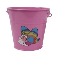 TOPTRADE náradie záhradné, detské - vedro, kovové, ružové, 1,2 l (3)
