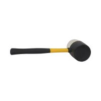 TOPTRADE kladivo gumené, čierne/biela, sa sklolaminátovou násadou, O 70 mm / 900 g, profi (5)