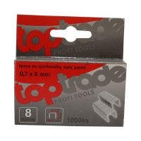 TOPTRADE spona do sponkovačky, pozinkovaná, úzka, balenie 1000 ks, 0,7 x 14 mm (1)