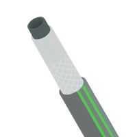 TOPTRADE hadica záhradná, šedo – zelená, nepriehľadná, 3/4", 25 m, profi (3)