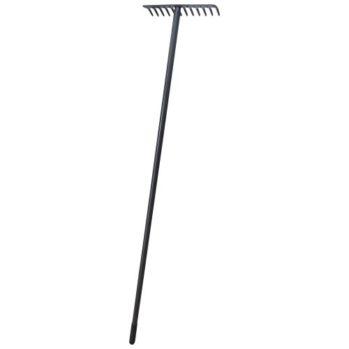 TOPTRADE hrable štandard, 16 zubov, kovové, kovová násada, dĺžka 1500mm, Profi