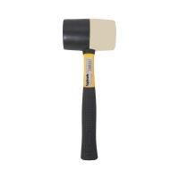 TOPTRADE kladivo gumené, čierne/biela, sa sklolaminátovou násadou, O 70 mm / 900 g, profi (2)