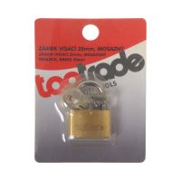 TOPTRADE zámok visiaci, mosadzný, 25 mm (3)