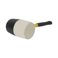 TOPTRADE kladivo gumené, čierne/biela, sa sklolaminátovou násadou, O 55 mm / 450 g, profi (6)