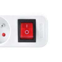 kábel predlžovací, biely, 5 zásuviek, s vypínačom, 3 m, ~ 250 V / 10 A (2)