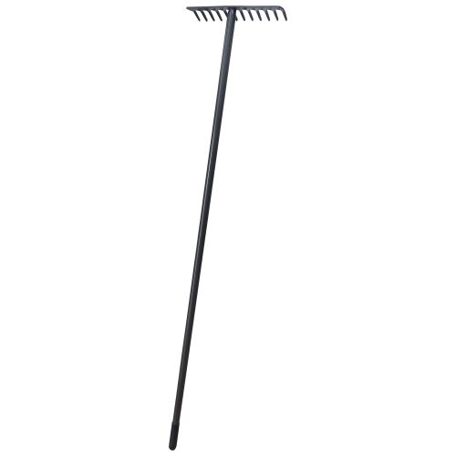 TOPTRADE hrable štandard, 12 zubov, kovové, kovová násada, dĺžka 1500mm, Profi
