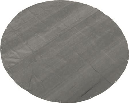 TOPTRADE plachta krycia, strieborná, s kovovými okami, guľatá, O 6,5 m, 100 g / m2
