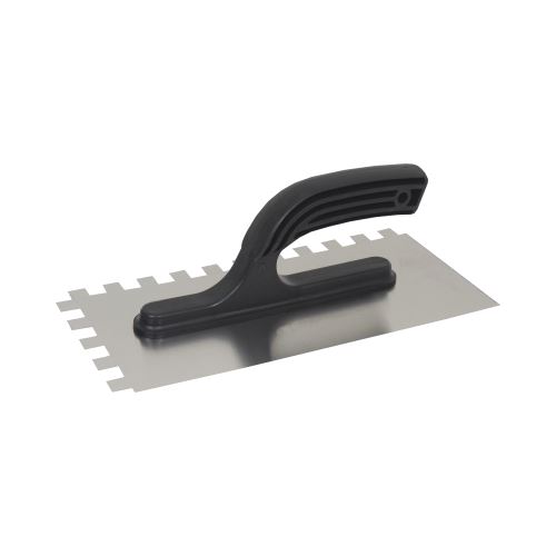 TOPTRADE hladítko nerezové, s plastovou rukoväťou, zub 12 mm, 270 x 130 mm, hobby (2)