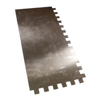 TOPTRADE hladítko nerezové, s plastovou rukoväťou, zub 12 mm, 270 x 130 mm, hobby (1)