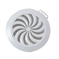 TOPTRADE mriežka vetracia, plastová, biela, guľatá, O 135/100 mm (6)