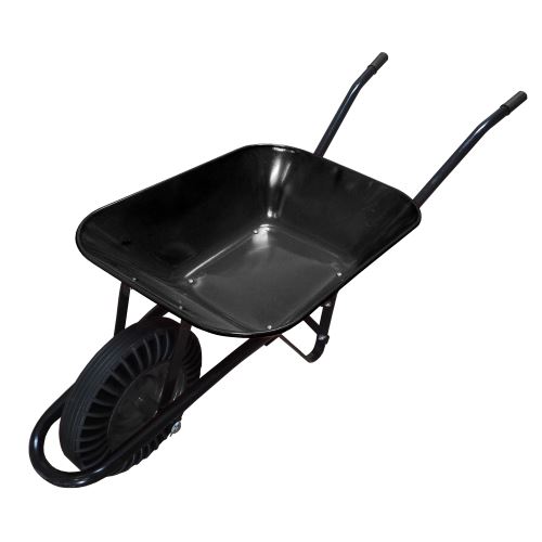TOPTRADE fúrik, ťahaná korba čierná, koleso bantam, 60 l