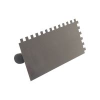 TOPTRADE hladítko nerezové, s EKO rukoväťou, zub 10 mm, 270 x 130 mm, profi (10)