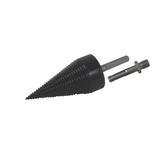 TOPTRADE tŕň štiepací, na drevo, 2 x adaptér 65 mm, SDS+ a šesťhran, 32 x 90 mm