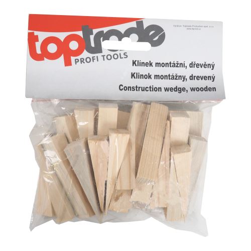 TOPTRADE klinky drevené, montážne, balenie 30 ks, 100 x 20 x 23 - 1 mm (2)