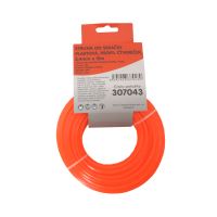 TOPTRADE struna do kosačky, plastová, prierez štvorec, 2,4 mm x 15 m (2)