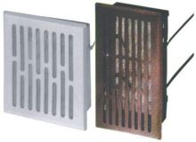 TOPTRADE mriežka vetracia,kovová,hnedá,so sieťkou,155x155/140x140mm,vývod 130x130mm