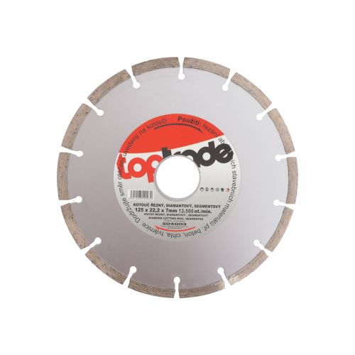TOPTRADE kotúč diamantový, segmentový, 125 x 22.2 x 7 mm, štandard