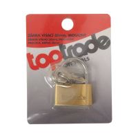 TOPTRADE zámok visiaci, mosadzný, 32 mm (2)