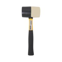 TOPTRADE kladivo gumené, čierne/biela, sa sklolaminátovou násadou, O 55 mm / 450 g, profi (3)