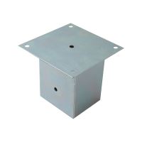 TOPTRADE pätka stĺpika so štvorcovou základňou, 100 x 100mm, pozink (1)