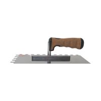 TOPTRADE hladítko nerezové, s EKO rukoväťou, zub 12 mm, 270 x 130 mm, profi (7)